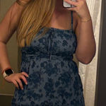 Francesca's  Floral Blue Dress Photo 0