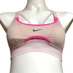 Nike  Dri Fit Racerback Strappy Sports Bra Removeable Pads Pink Small Photo 2