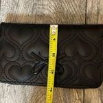 Betsey Johnson Black Quilted Wallet Wristlet Bow Detail Photo 3