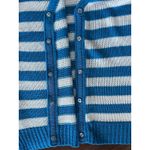 Ny Collection  Striped‎ Sweater Button Up Cardigan Size Small Photo 5