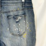 Cato  Size 14‎ Capri Jeans Cropped Blue Distressed Paint Splatter Mid Rise 1143 Photo 11