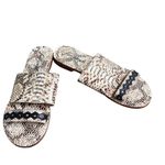 Free People  Saturaday Snake Strappy Leather Flat Sandals 41/10 Photo 3