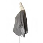 CAbi  Women's Black and White Striped Zip-Up Sweater Photo 1