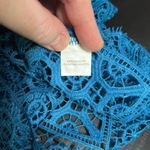 Deletta  Teal Lace Tank Top Photo 4