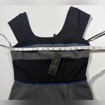 BCBGMAXAZRIA  Black and Gray Blouse with Blue Highlights 💙 Photo 8