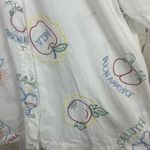 JANE + DELANCEY Embroidered Button Up Shirt sz M White Italian Novelty Vacation Size M Photo 3