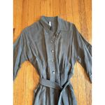 Iris Setlakwe Jumpsuit Womens Size 8 Olive Green Belted Button Front Collared Photo 1