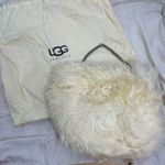 UGG  Australia‎ Fluff Mama Baby Satchel Bag Fluffy Purse White Shoulder Chain Photo 8