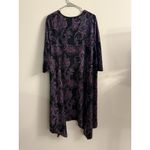 Catherines Anywear by  Keyhole Midi Dress Size 2X Shark Bite Hem‎ Purple Paisley Photo 3