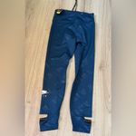 Nike air running Blue white tights Leggings high rise 7/8 length Photo 2