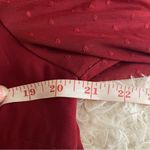 Entro Burgundy Sheer Long Sleeve Ruffle Flutter Dress Size Medium Photo 3