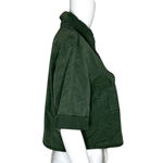 Avec Les Filles Shirt Womens Medium Green Cropped Blouse Everyday Basic Casual Photo 1