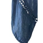 Style & Co Navy Blue Lace Trim Long Sleeve Lightweight Gauzy Tunic Top XS NEW Photo 2