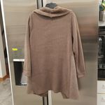 Love Token ππ Faux Fur Wide Collar Knit Trench Jacket Coat ~ Taupe Brown Photo 1