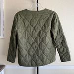 Billabong Large Green Quilted Jacket Women’s Button Front Casual Outerwear Photo 1