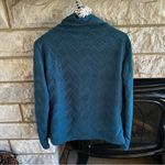 None Women's Teal Long Sleeve 100% Polyester Textured Knit Top Large Photo 5