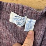 Northern Isles Argyle Wool Sweater Vest w/ Wood Buttons Light Purple Vintage Photo 2