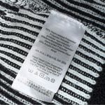 DKNY  Black Gray White Geometric Logo V-neck Cardigan Small EUC Photo 6