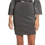 Ted Baker  Hanneh Fluted Metallic Knit Mini Dress‎ Photo 0