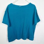 Eileen Fisher Size Small Boat Neck Boxy Organic Cotton Short Sleeve Top Photo 1