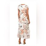 NWT Taylor Ruffle Sleeve Tiered Floral Print Maxi Dress Floral Tiered Maxi Dress White Size 10 Photo 1