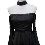 LF Rumor Boutique Off Shoulder Romper with Choker Bell Sleeve Black Size Medium Photo 3