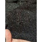 Boden womens black open knit metallic sparkly cardigan with one button closure s Black Size 18 Photo 6