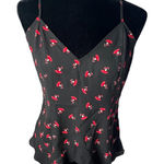 AQUA ‎ cami tank black floral Photo 0