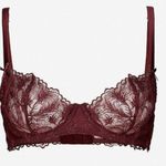 NWOT Muse Women's Size 34B Purple Lace Unlined Balconette Bra Intimates Photo 2