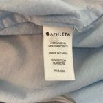 Athleta  Chambray Marinwood Stripe Poplin Blue Shirt Photo 5
