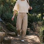 Free People  Movement Mesmerize Me Solid Pants Cargo Khaki Large Hiking Boho Chic Photo 2
