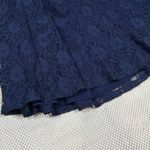 Ralph Lauren Lauren  Navy Floral Lace Cap Sleeve Fit Flare Dress Womens 4 Photo 3