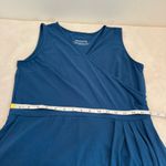Betabrand  Faux-Wrap Dress Blue Opal Pockets Stretch Size L Photo 10