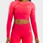 Gymshark Adapt Ombre Seamless Long Sleeve crop top - Pink/Red! Photo 0
