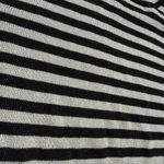 Joseph A  Petite Striped Turtleneck Sweater Black Silver Metallic Knit Photo 1