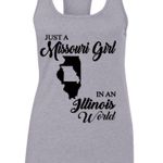 Just a Illinois Girl In a New York World tank top size L Gray Size L Photo 0