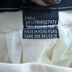 Carmen Marc Valvo Ivory Silky Satin Pleated High Rise Wide Leg Pants Size 2 Photo 6