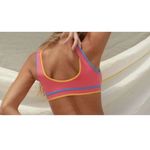 Stone Fox Swim NWT Dhalia Top In Honeycomb Sunset Pink Color Block Size XS Photo 1