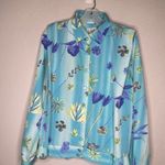 Vintage‎ L'Gante Floral Skirt Set Blue Size 12 Photo 9