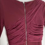 Alice + Olivia  draped burgundy goddess dress 2 Photo 5