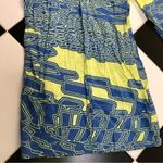 Pink Owl Swirly Abstract Mini Dress Lime Yellow Green Blue Dress Unique AOP sz M Photo 2