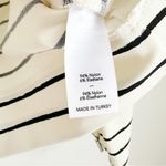 Elizabeth and James NWOT White Black stripe Jayren Boat-Neck Crop Top Photo 6