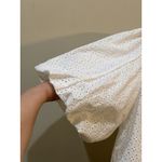 joe's jeans New  Eyelet‎ Puff Sleeve Top Size Small White Collection Photo 4
