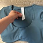 Alo Yoga  Airbrush Figure Short Sleeve Bra Top - Teal Agate Size Small Photo 1