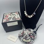 Gucci  Trademark Sterling Silver Multi Charm Necklace NEW Photo 6