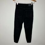 American Eagle Curvy hi-rise Jeggings crop black‎ button fly distressed size 0 Photo 5