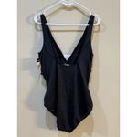 Ralph Lauren Lauren Beach Club Solid Twist One-Piece Swimsuit Size 16 Black Photo 2