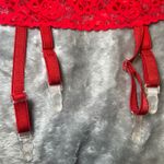 Escante Lingerie Top Womens Large Red Lace Garter Straps Suspender Adjustable Photo 1