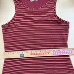 Marine layer  Medium Lexi Rib Daytime Midi Dress in Ruby Wine Multi Stripe Photo 10