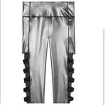 Victoria's Secret Victoria’s Secret Knockout Victoria Sport Gunmetal Cut Out Spandex Black Shine Photo 1